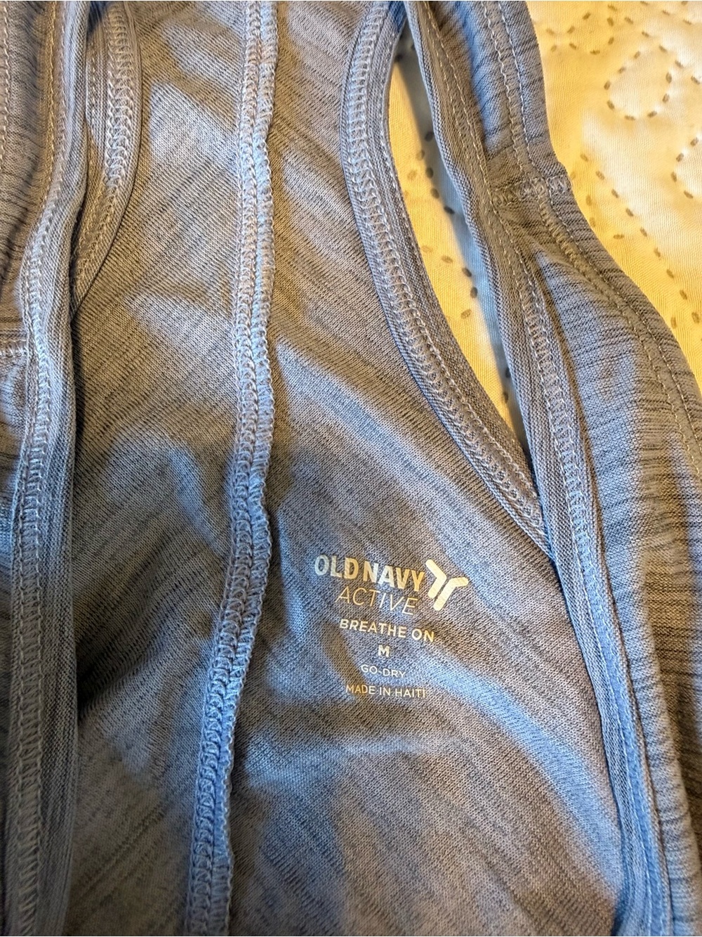 Old Navy Heathered Blue Racerback Tank Top - Picture 2 of 3